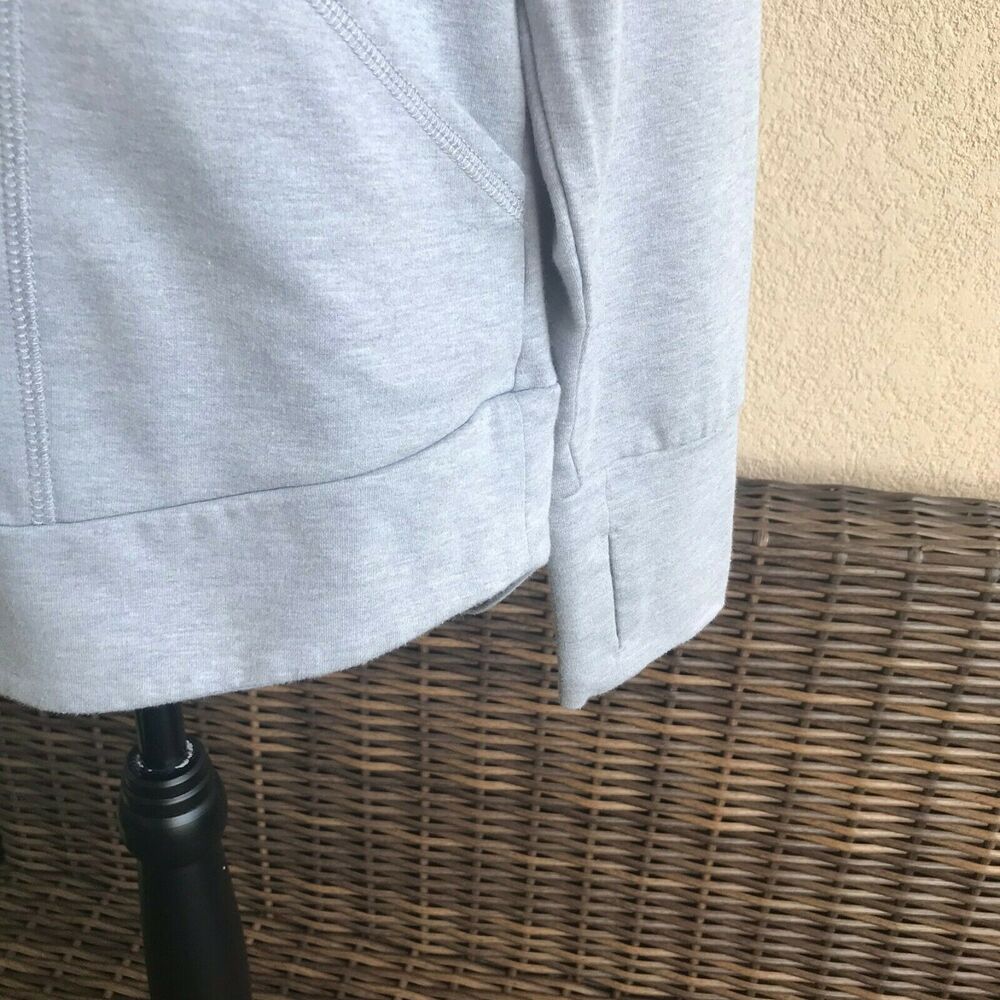 Zelos Activewear Womens Sweatshirt Size Medium Gray Slouchy Pockets Thumbholes‎ - Picture 4 of 9